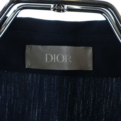 Dior Logo Embroidery Long Sleeve Shirt Navy 39 — view 7