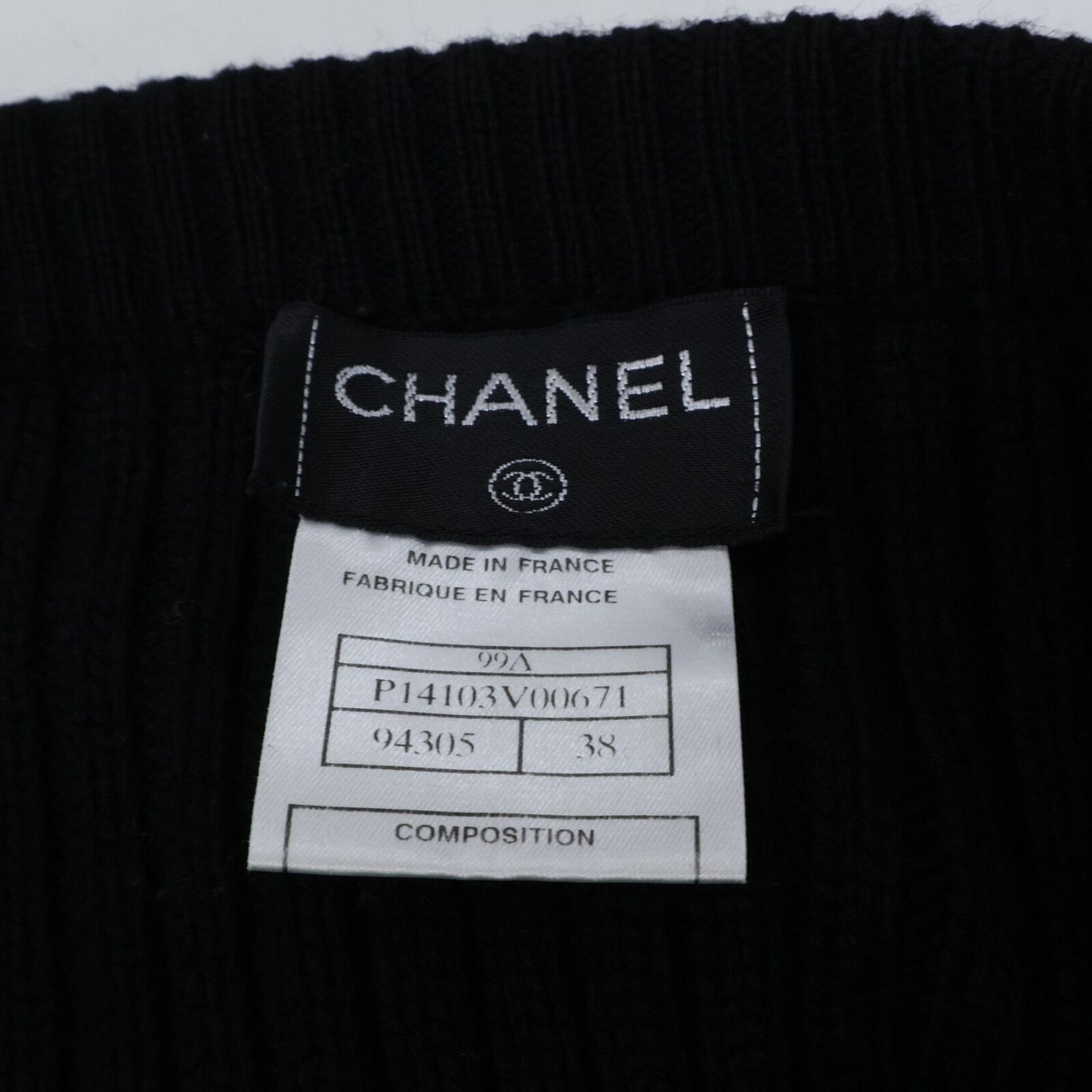 Chanel Wool Rib Knit Long 38 Sweater — view 3