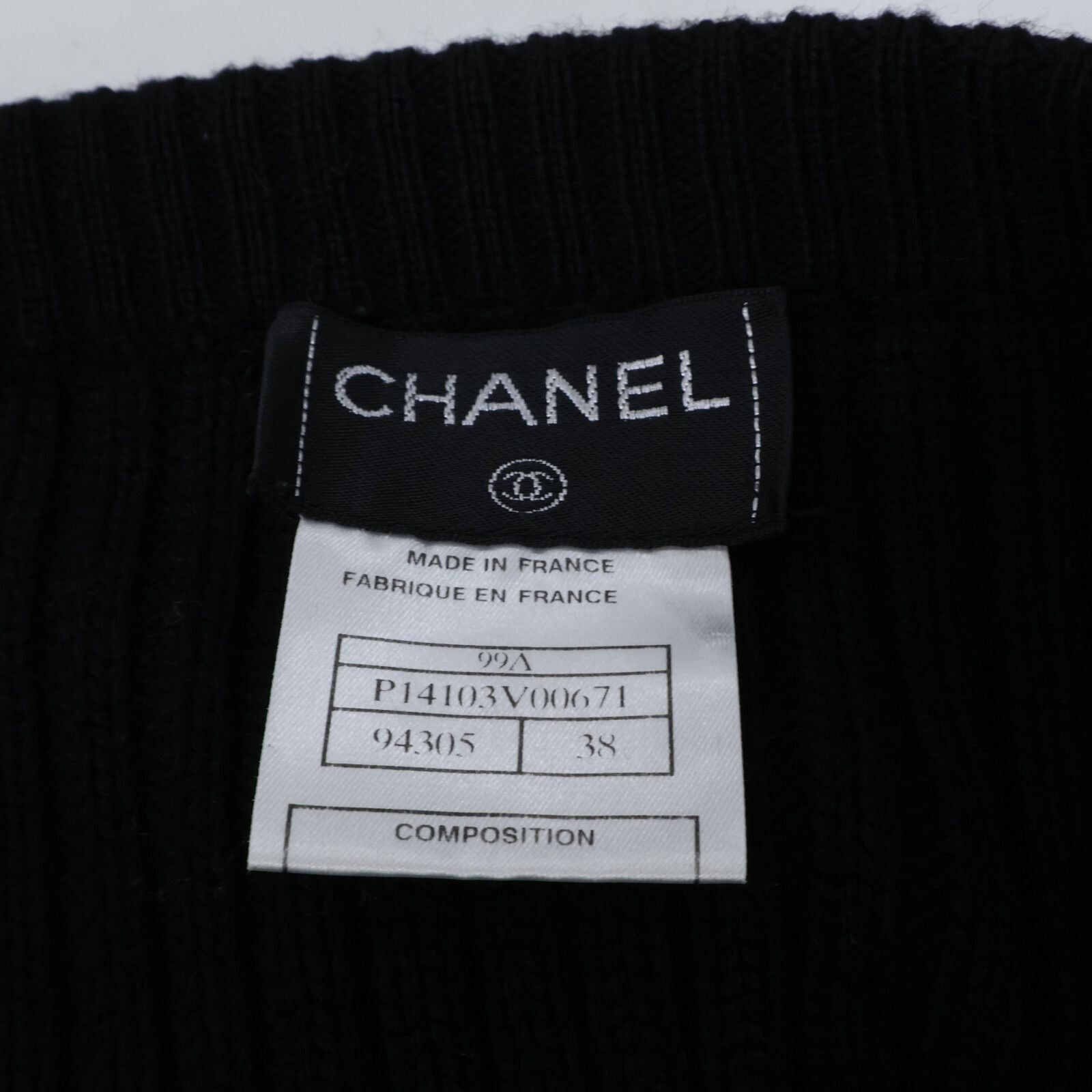 Chanel Wool Rib Knit Long 38 Sweater — view 3