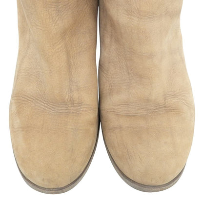 Chanel CC Logo Boots Shoes Lambskin Beige — view 3