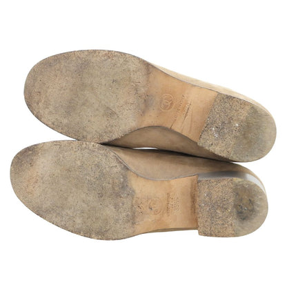 Chanel CC Logo Boots Shoes Lambskin Beige — view 2