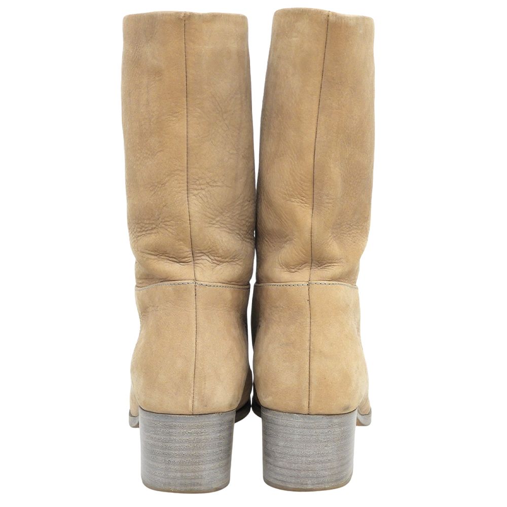 Chanel CC Logo Boots Shoes Lambskin Beige — view 5