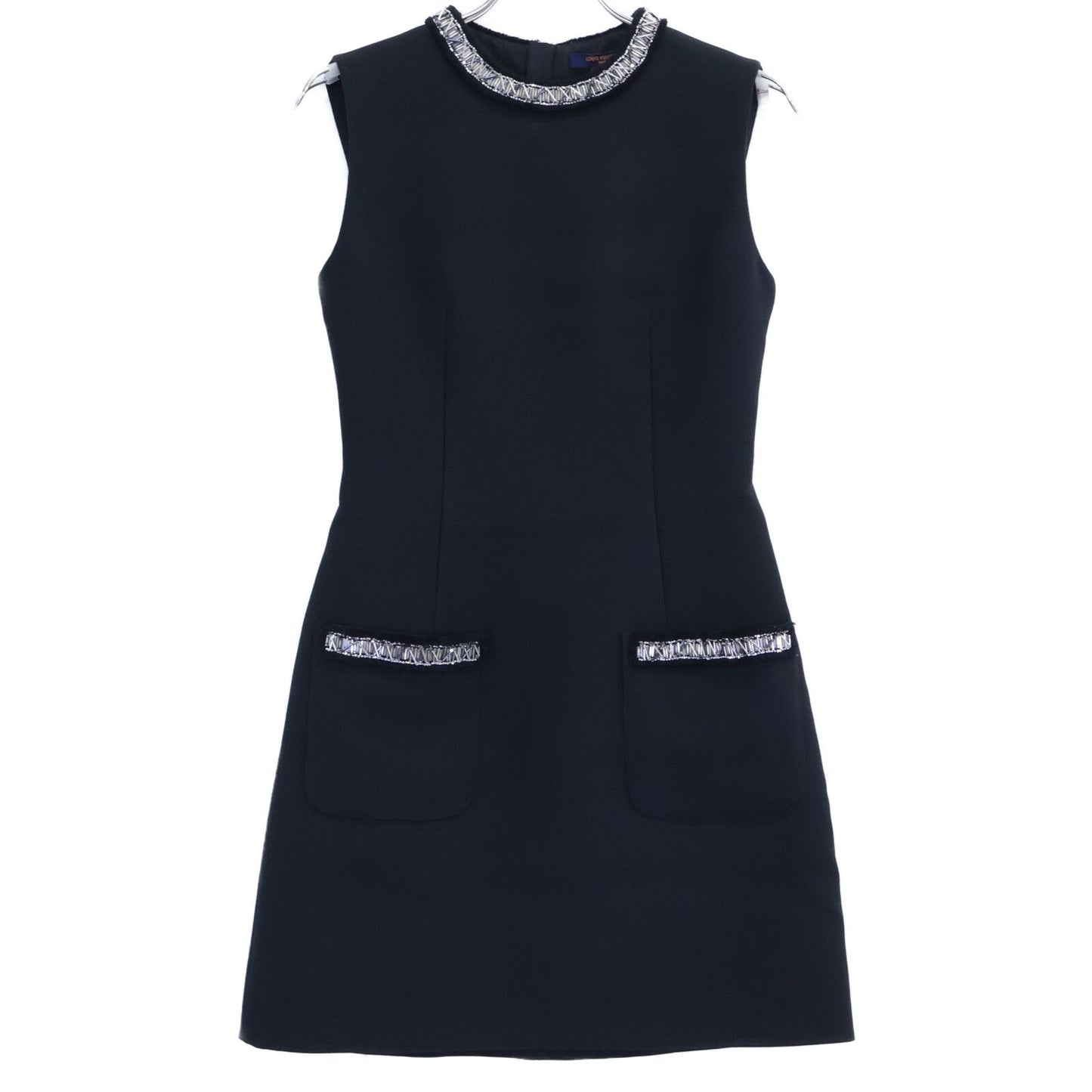Louis Vuitton Nqa Wool Silk Sleeveless 34 Dress