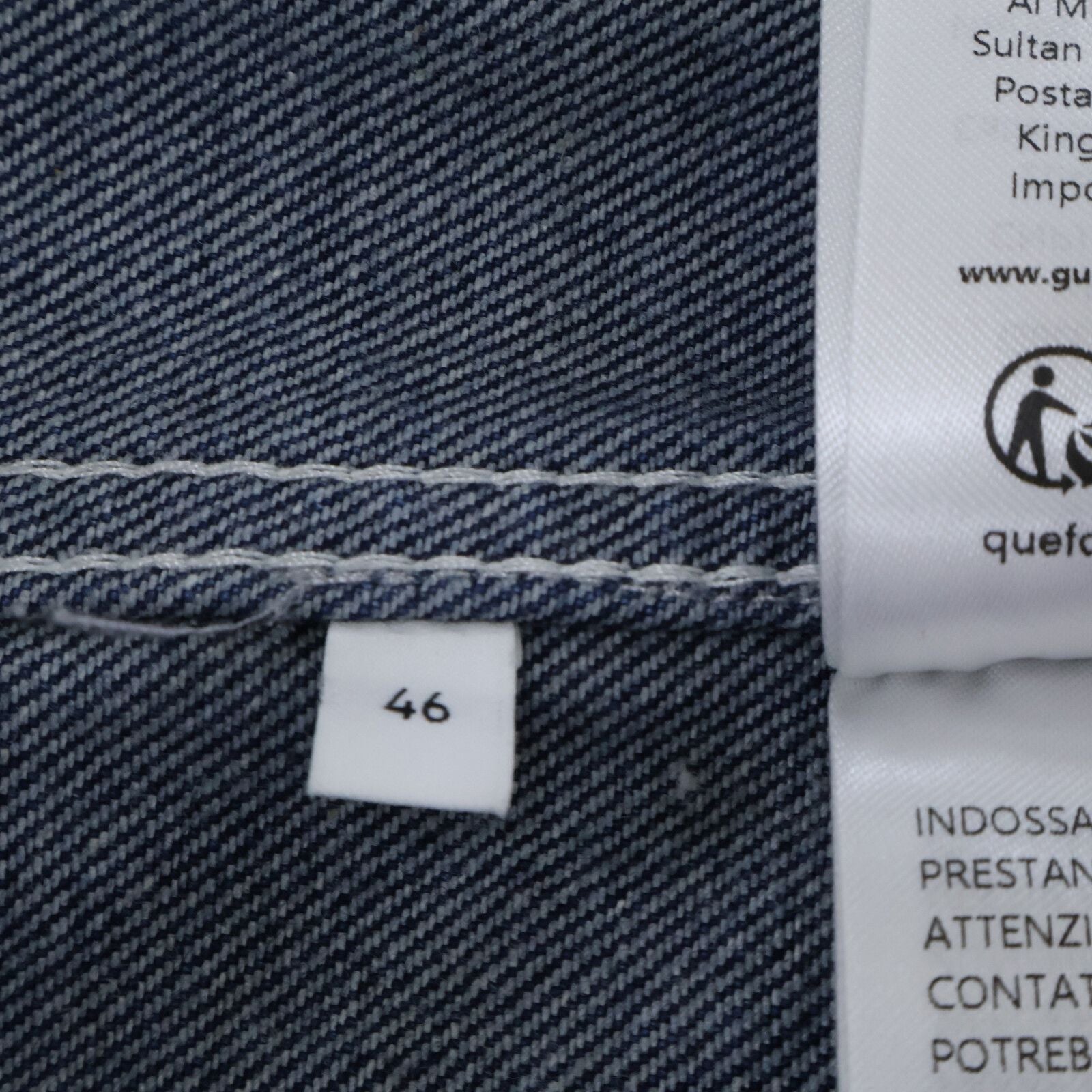 Gucci Leather Short Sleeve Denim Shirt 46 — view 7