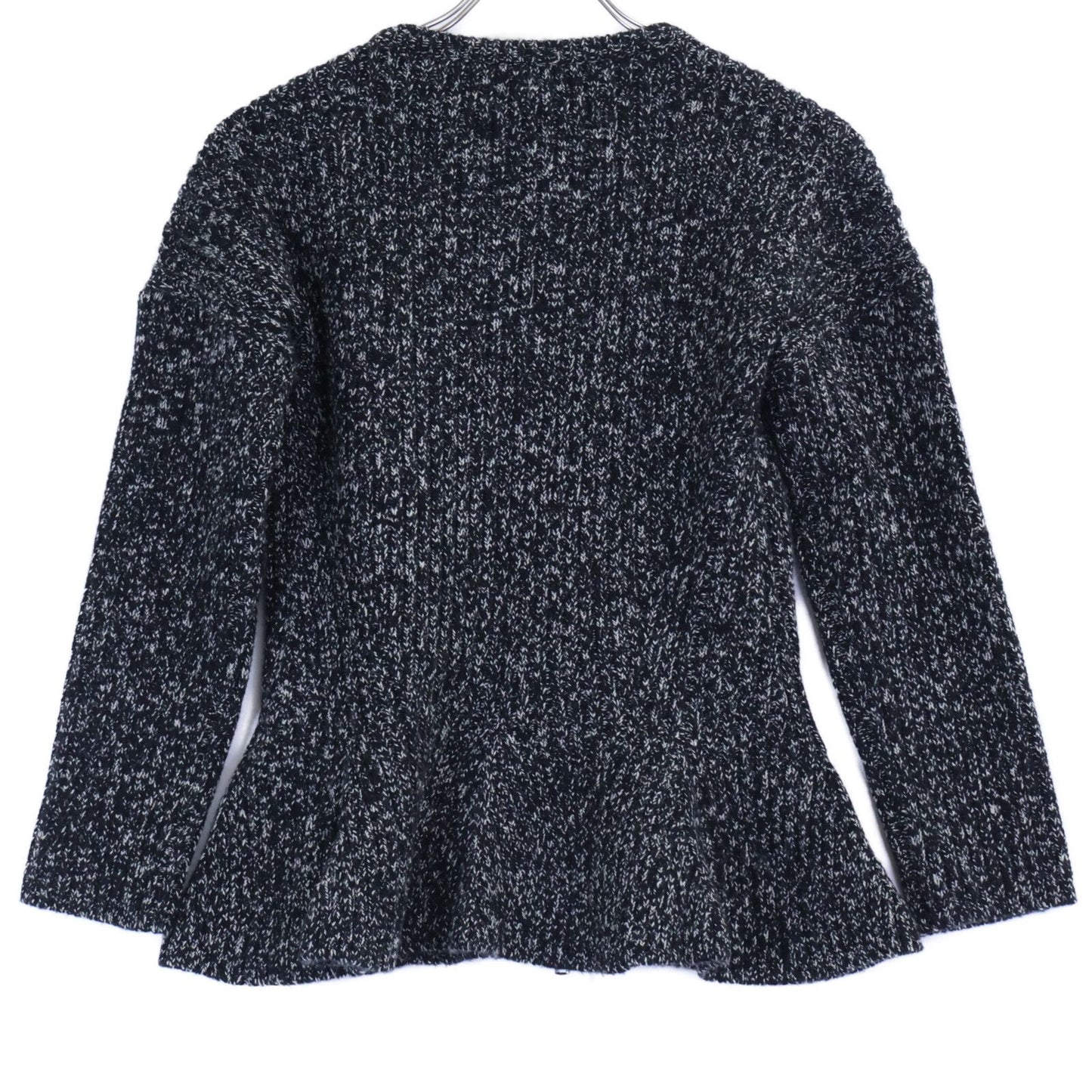 Max Mara Kim Ribbed Knit Peplum Zip Jacket Long Skirt Set L — view 3