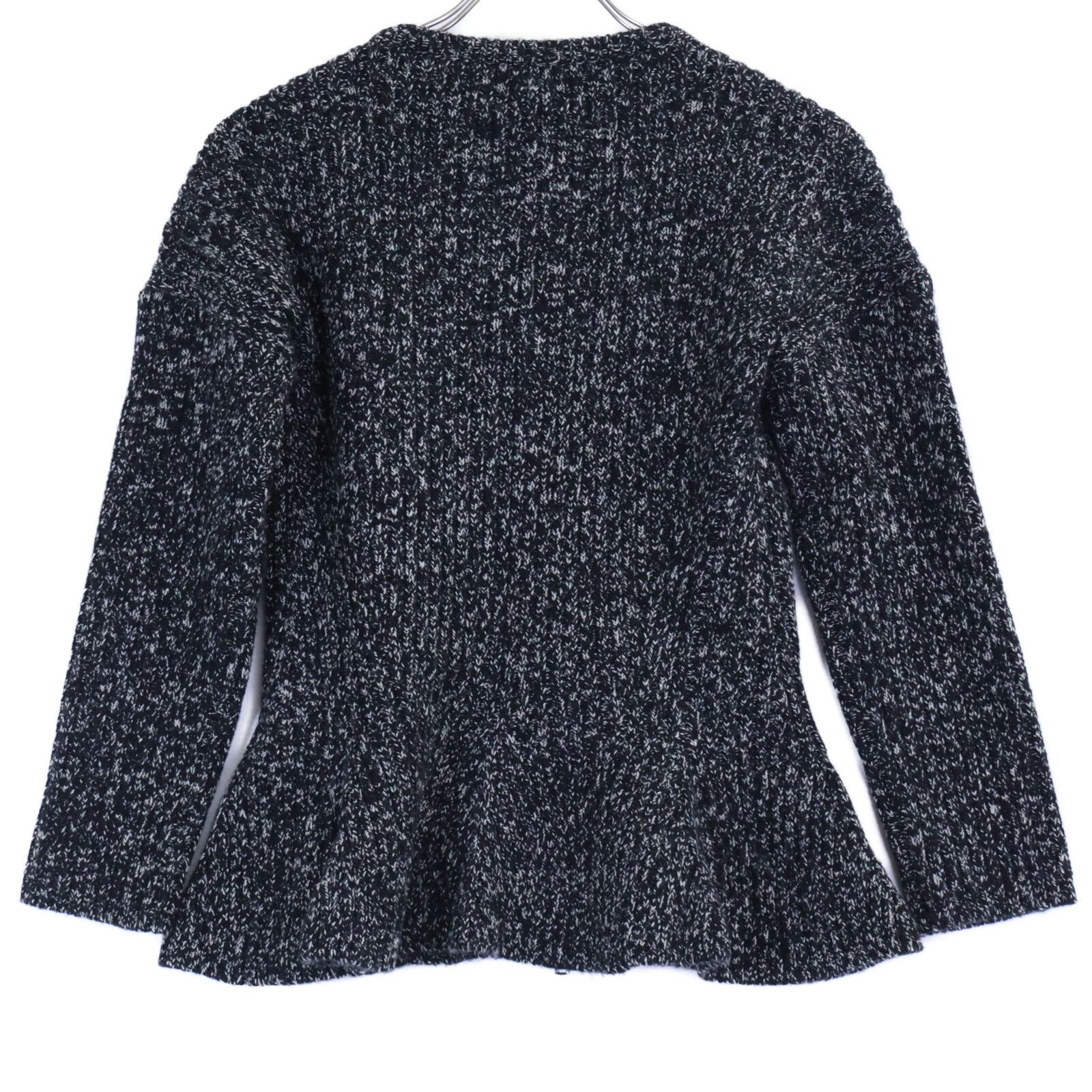 Max Mara Kim Ribbed Knit Peplum Zip Jacket Long Skirt Set L — view 3