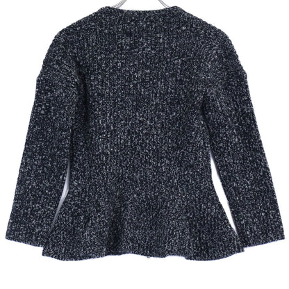 Max Mara Kim Ribbed Knit Peplum Zip Jacket Long Skirt Set L — view 3