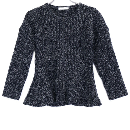Max Mara Kim Ribbed Knit Peplum Zip Jacket Long Skirt Set L — view 2