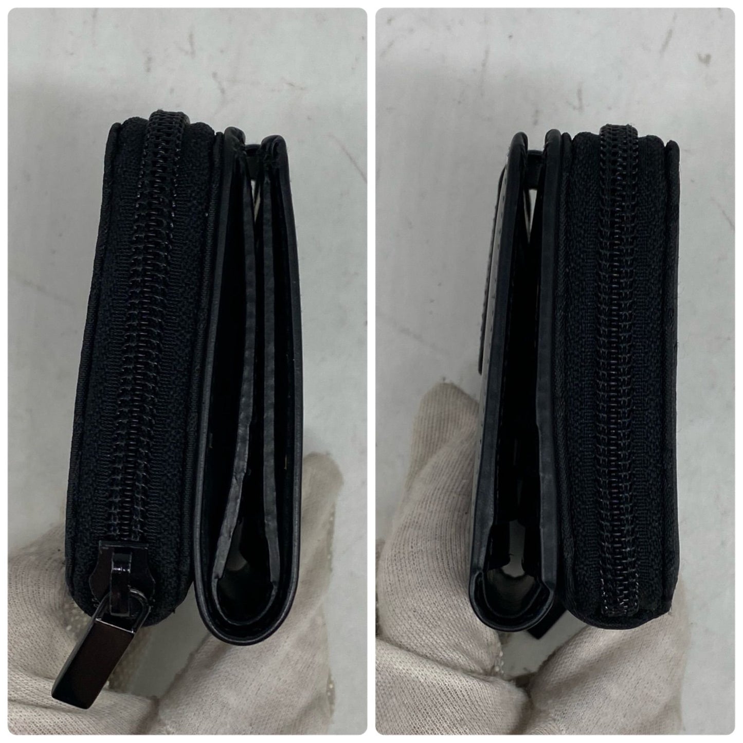 Gucci Wallet Compact Card Leather GG Black — view 6