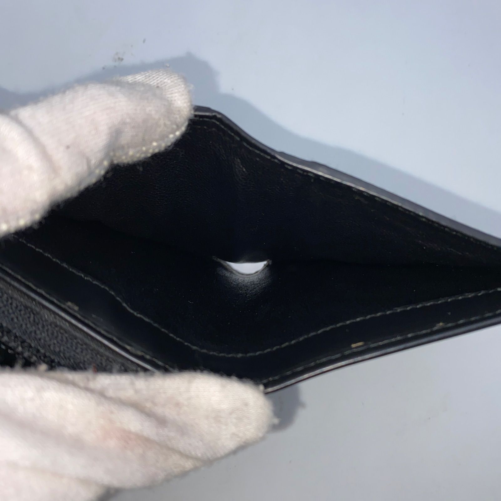 Gucci Wallet Compact Card Leather GG Black — view 9