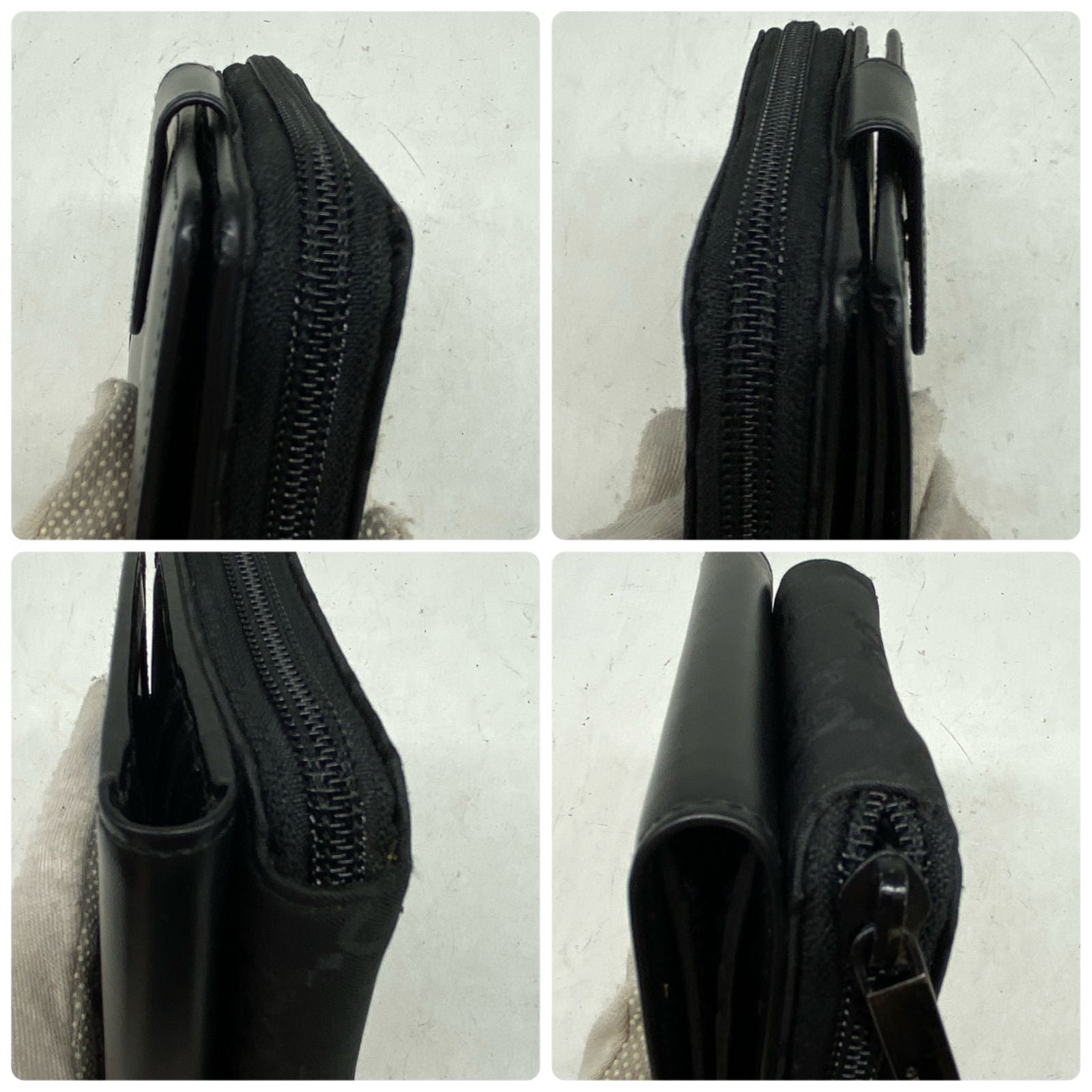 Gucci Wallet Compact Card Leather GG Black — view 7