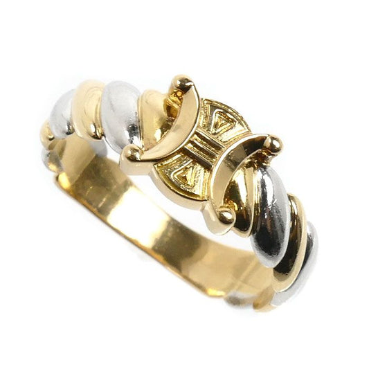 Celine 18k Yellow Gold Platinum Macadam Ring