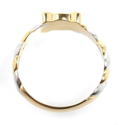 Celine 18k Yellow Gold Platinum Macadam Ring — view 4