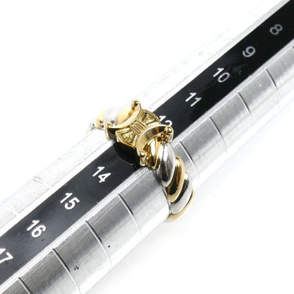 Celine 18k Yellow Gold Platinum Macadam Ring — view 6