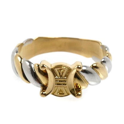 Celine 18k Yellow Gold Platinum Macadam Ring — view 3