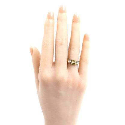 Celine 18k Yellow Gold Platinum Macadam Ring — view 7
