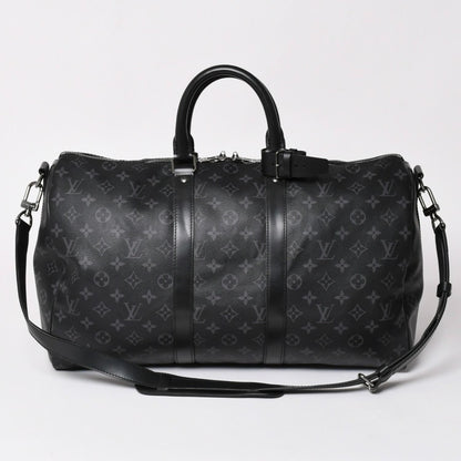 Louis Vuitton Keepall Bandouliere 45 Boston Bag Monogram Eclipse Black