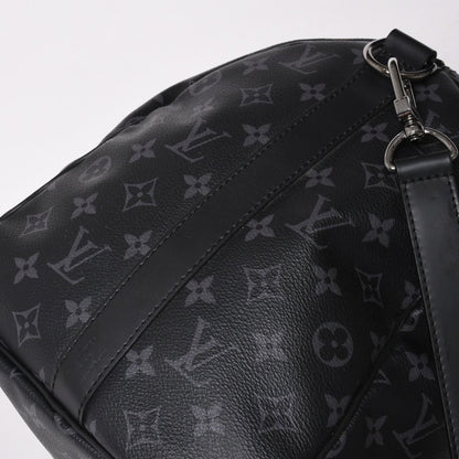 Louis Vuitton Keepall Bandouliere 45 Boston Bag Monogram Eclipse Black — view 6
