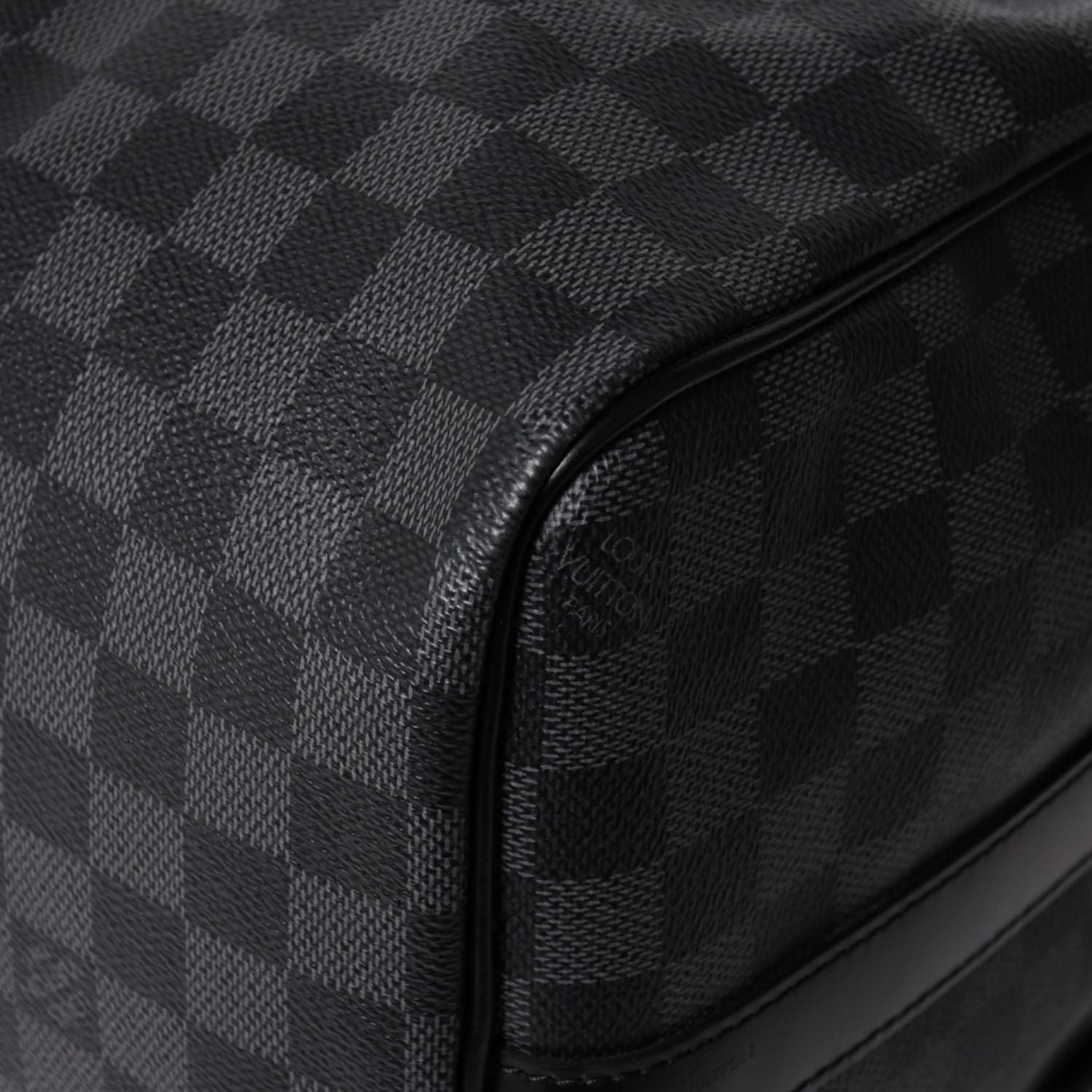 Louis Vuitton Boston Keepall Bandouliere 45 Damier Graphite Black Silver — view 8