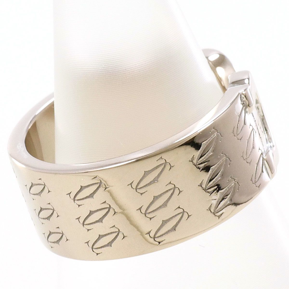 Cartier C2 18k White Gold Ring — view 2