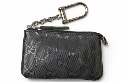Gucci Key Case Coin Key Ring GG Supreme Black Key Holder