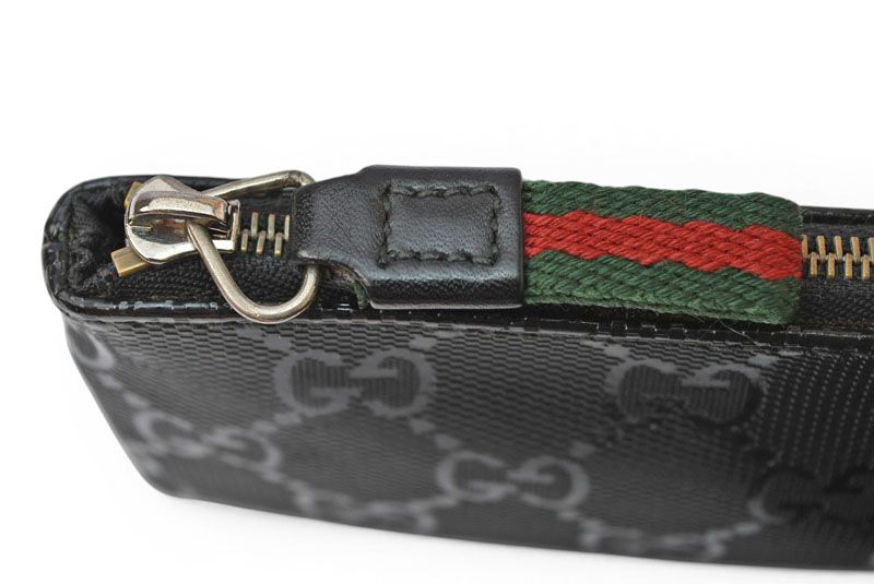 Gucci Key Case Coin Key Ring GG Supreme Black Key Holder — view 3