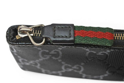 Gucci Key Case Coin Key Ring GG Supreme Black Key Holder — view 3