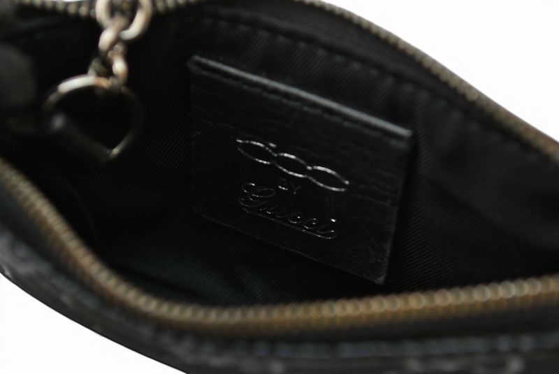Gucci Key Case Coin Key Ring GG Supreme Black Key Holder — view 6