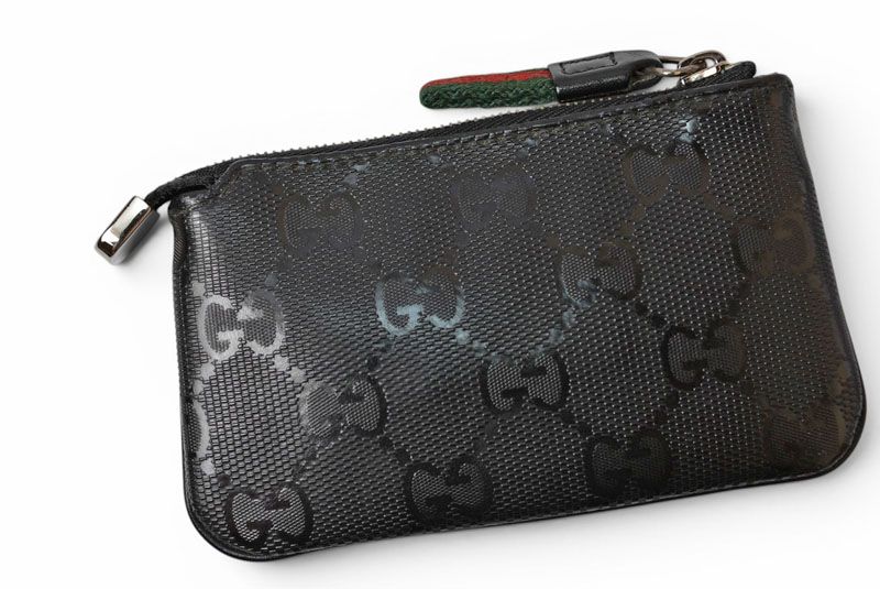 Gucci Key Case Coin Key Ring GG Supreme Black Key Holder — view 2