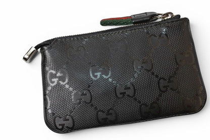 Gucci Key Case Coin Key Ring GG Supreme Black Key Holder — view 2