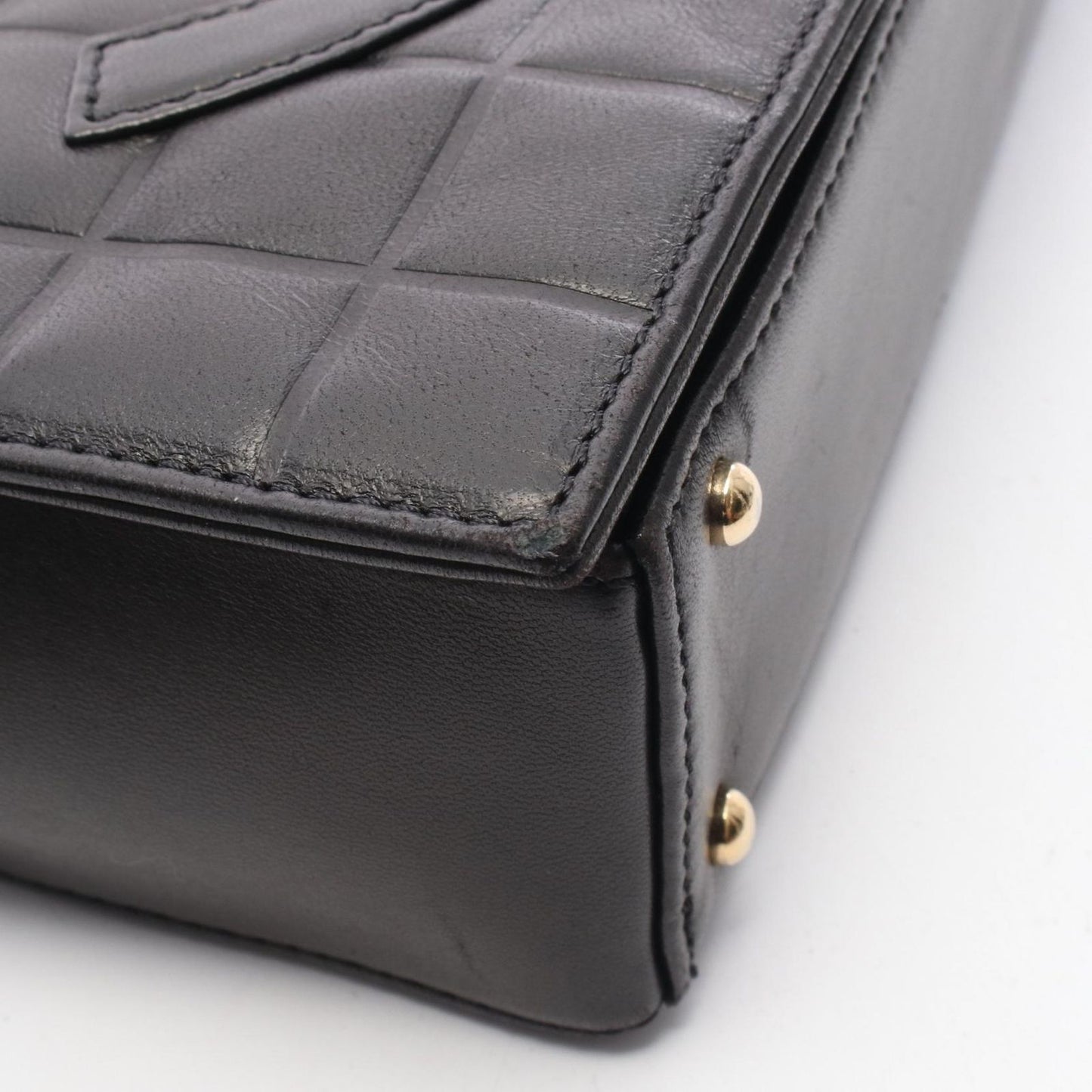 Chanel Shoulder Bag Choco Bar CC Logo Black Lambskin — view 7