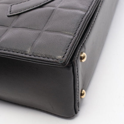 Chanel Shoulder Bag Choco Bar CC Logo Black Lambskin — view 7