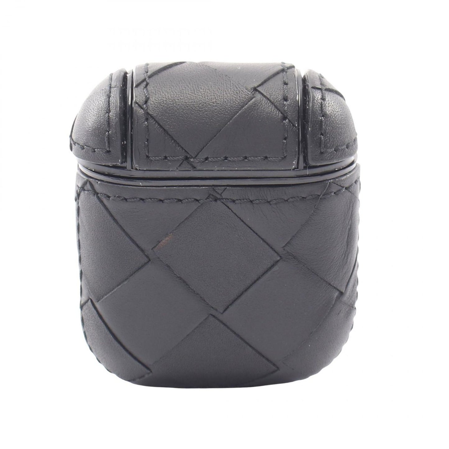 Bottega Veneta Mobile Smartphone Intrecciato Airpods Case Black Leather