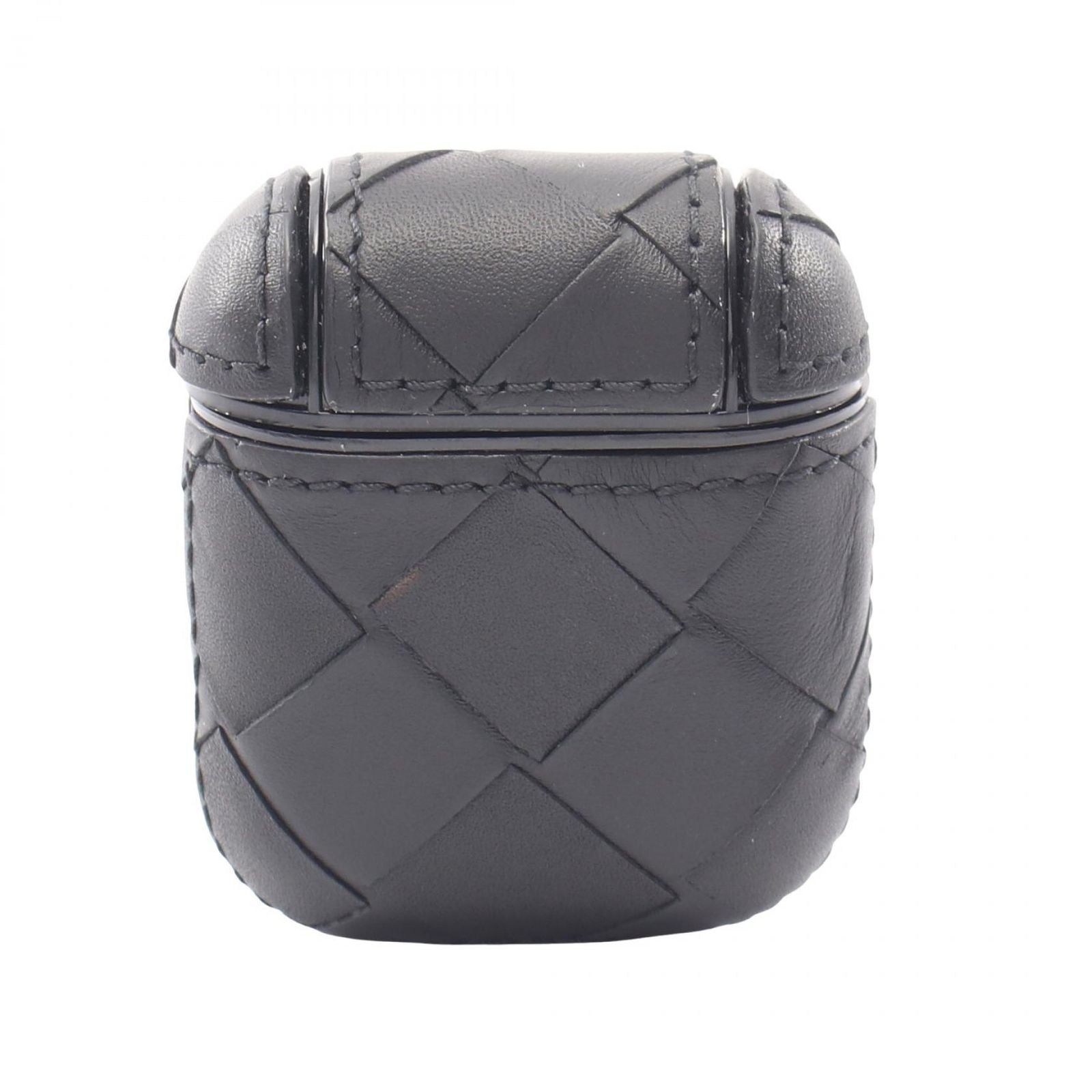Bottega Veneta Mobile Smartphone Intrecciato Airpods Case Black Leather