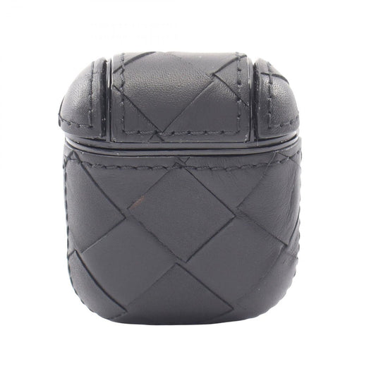 Bottega Veneta Mobile Smartphone Intrecciato Airpods Case Black Leather