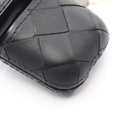 Bottega Veneta Mobile Smartphone Intrecciato Airpods Case Black Leather — view 4