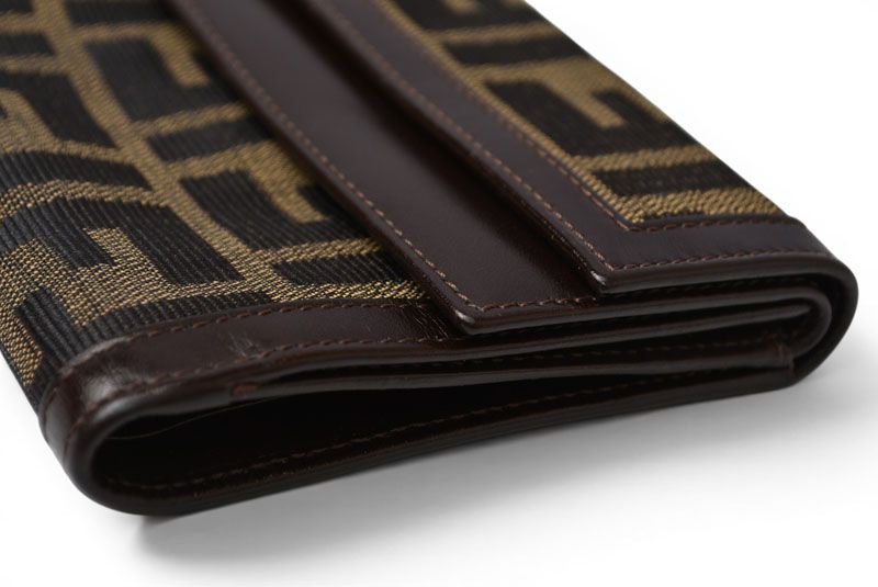Fendi Wallet Trifold Fold Zucca Pattern Brown — view 4