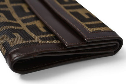Fendi Wallet Trifold Fold Zucca Pattern Brown — view 4