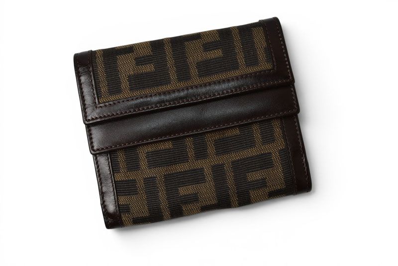 Fendi Wallet Trifold Fold Zucca Pattern Brown — view 2