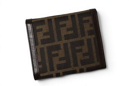 Fendi Wallet Trifold Fold Zucca Pattern Brown — view 3