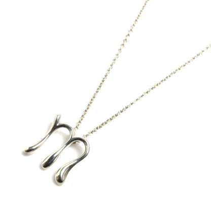 Tiffany & Co 925 Sterling Silver Letter Initial M Necklace 42 cm