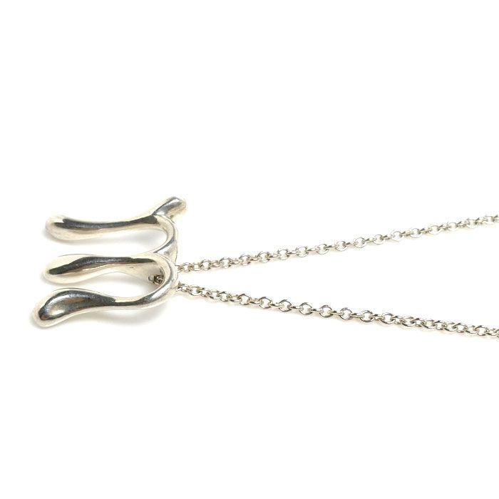 Tiffany & Co 925 Sterling Silver Letter Initial M Necklace 42 cm — view 2