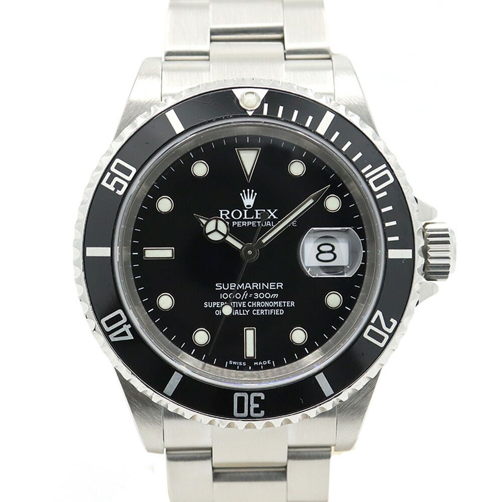 Rolex Submariner Date Number Black Watch Automatic Winding Polished