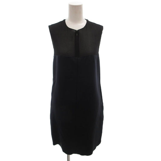 Celine Phoebe Philo Era Sleeveless Dress Silk 34 Navy