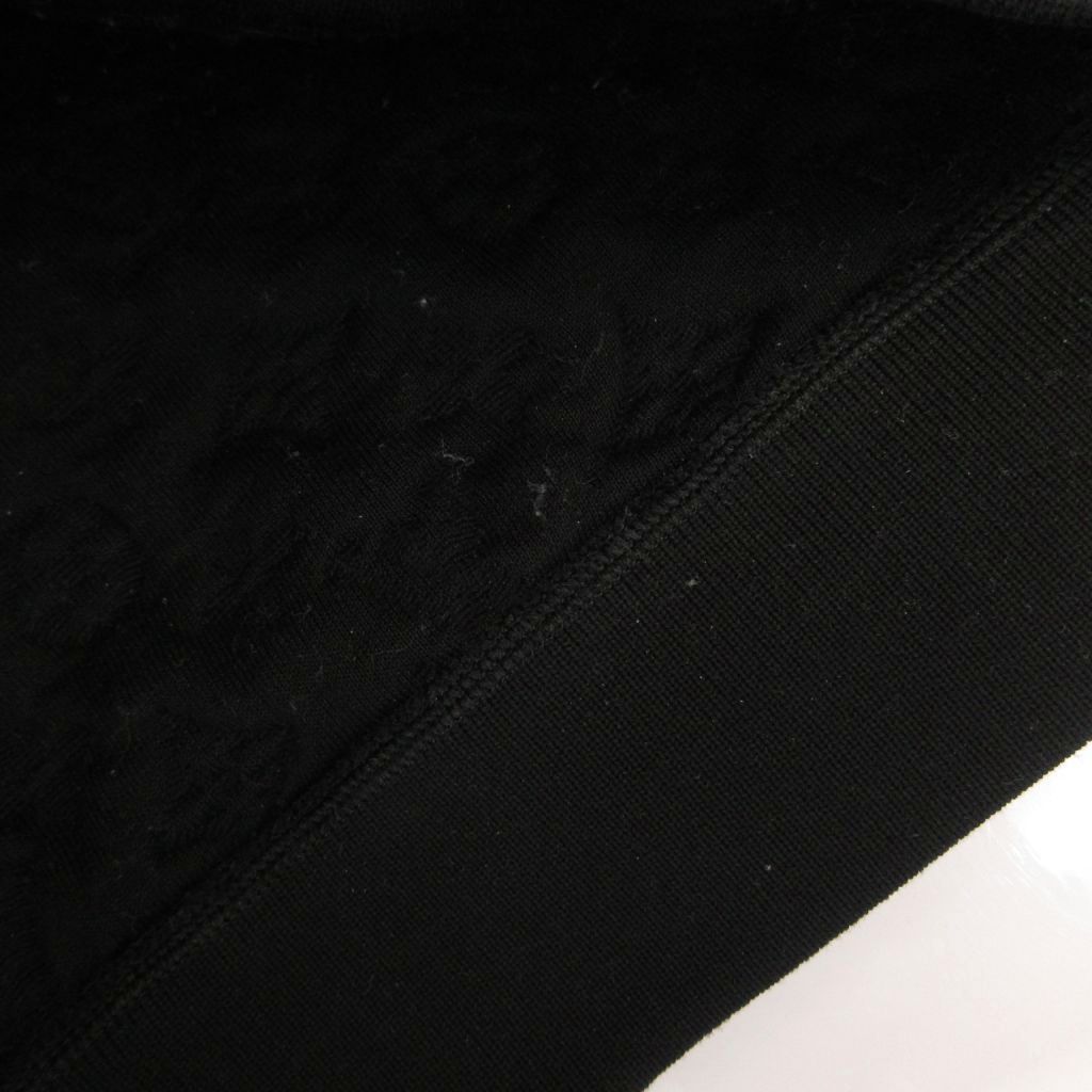 Louis Vuitton Monogram Hoodie Long Sleeve Zip Up Embossed L Black — view 8