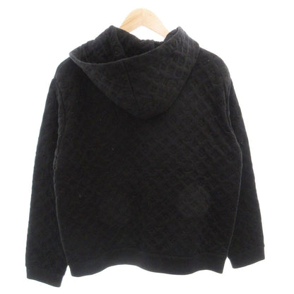 Louis Vuitton Monogram Hoodie Long Sleeve Zip Up Embossed L Black — view 2