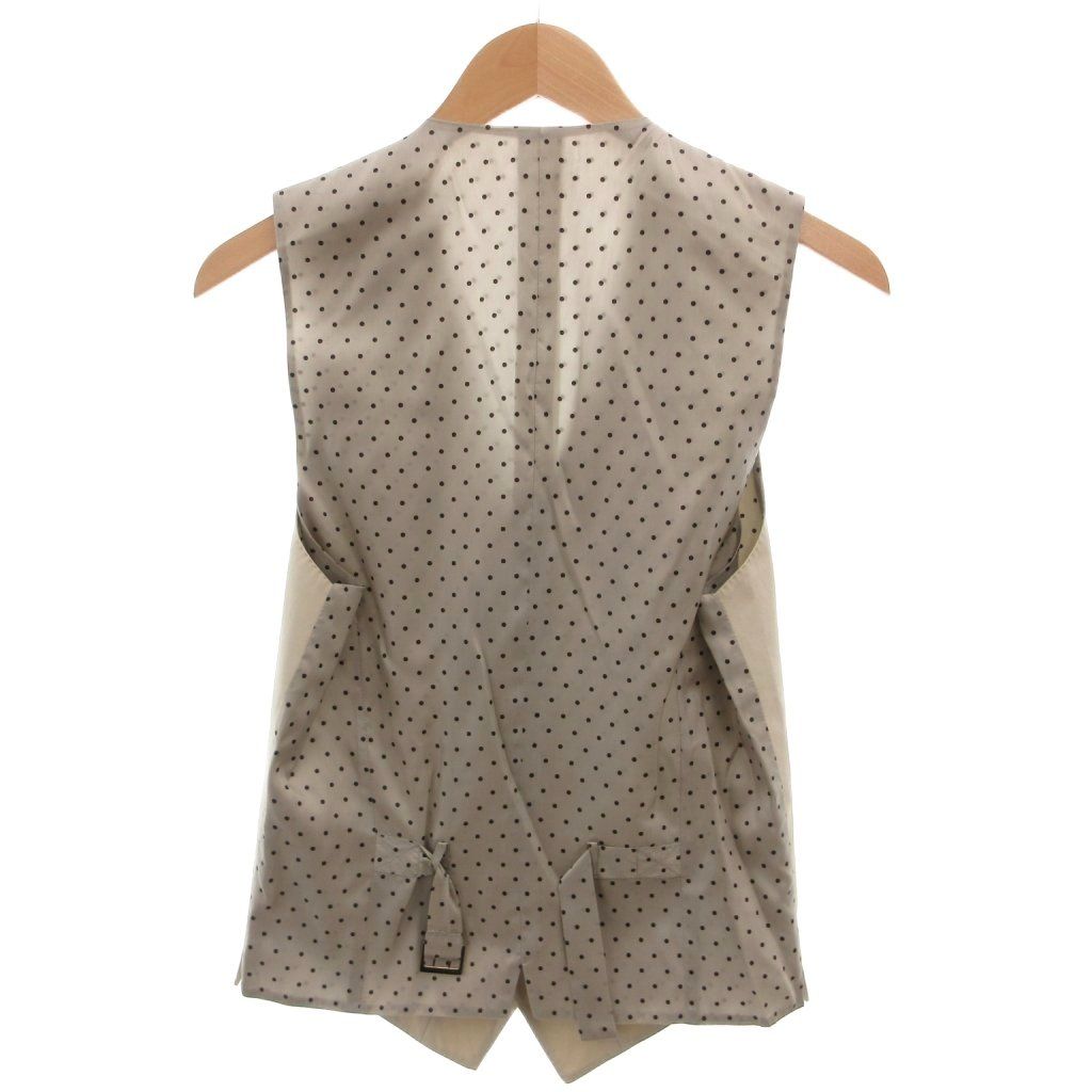 Dolce & Gabbana Set Suit Jacket Pants Vest Lining Dot Pattern 44 Beige — view 5