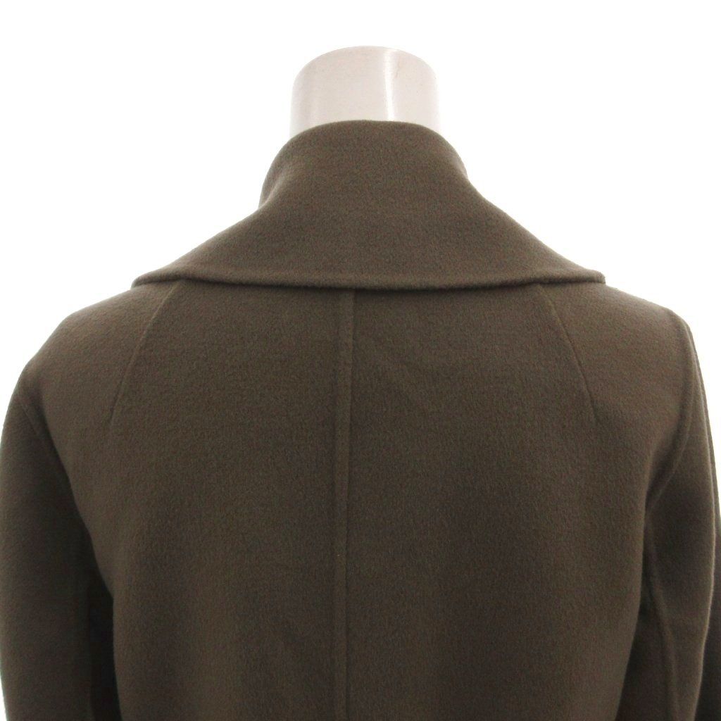 Max Mara S 'S Star Coat Belt Wool Logo Long 34 Brown — view 5