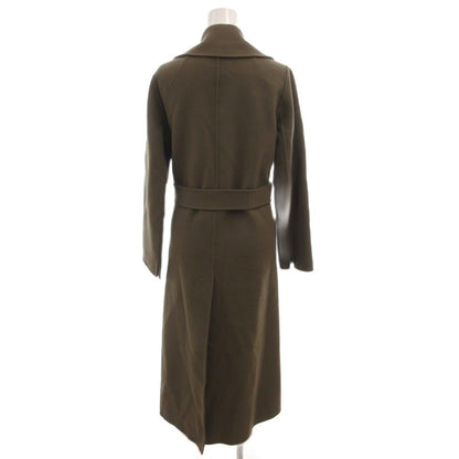 Max Mara S 'S Star Coat Belt Wool Logo Long 34 Brown — view 2