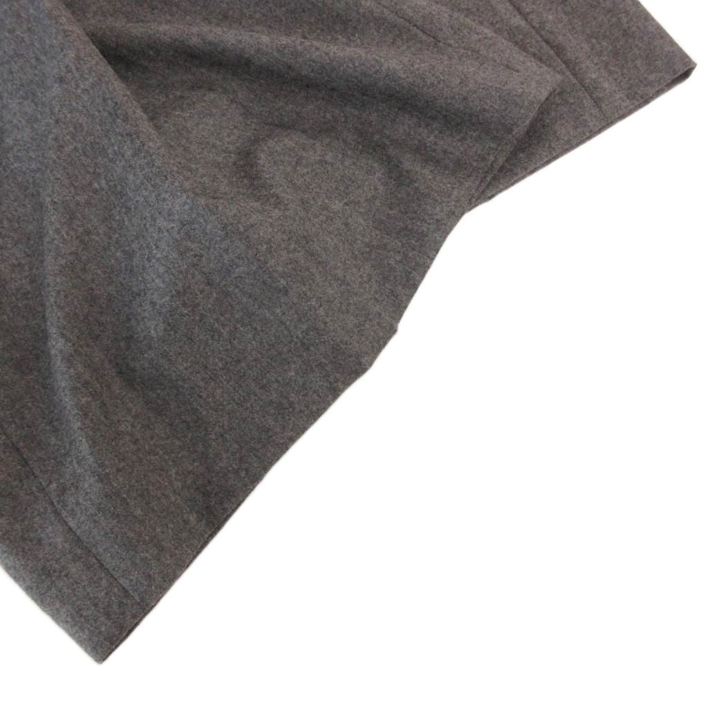 Brunello Cucinelli Easy Pants Elastic Waist Wool Lame Tuck Cropped Wide 44 Gray — view 4